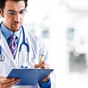 medical14 Portrait of a doctor writing a prescription